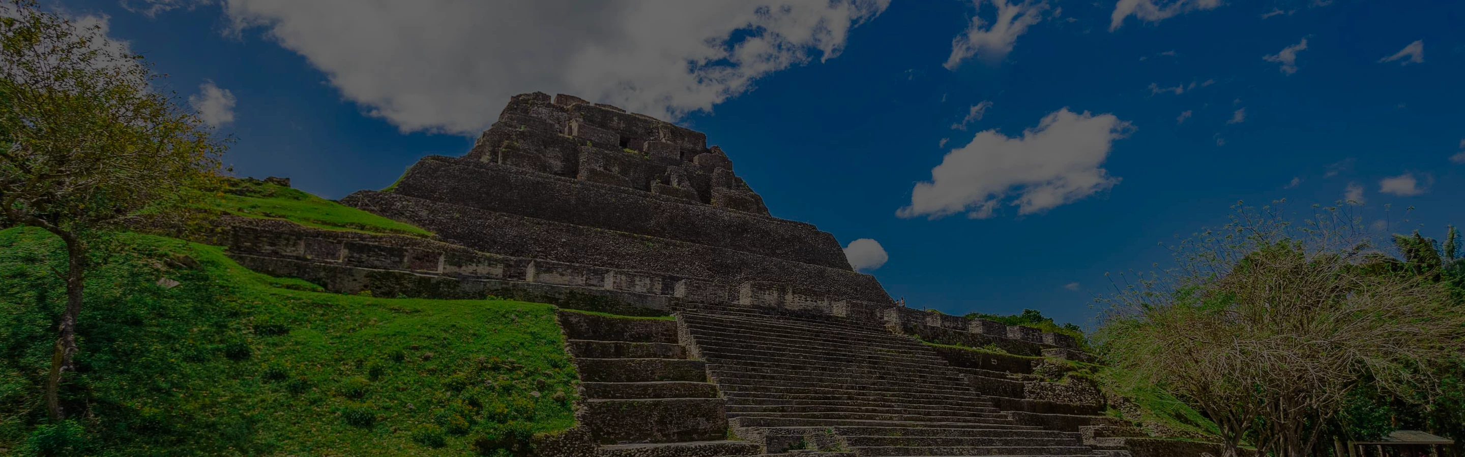 a stone pyramid on a hill