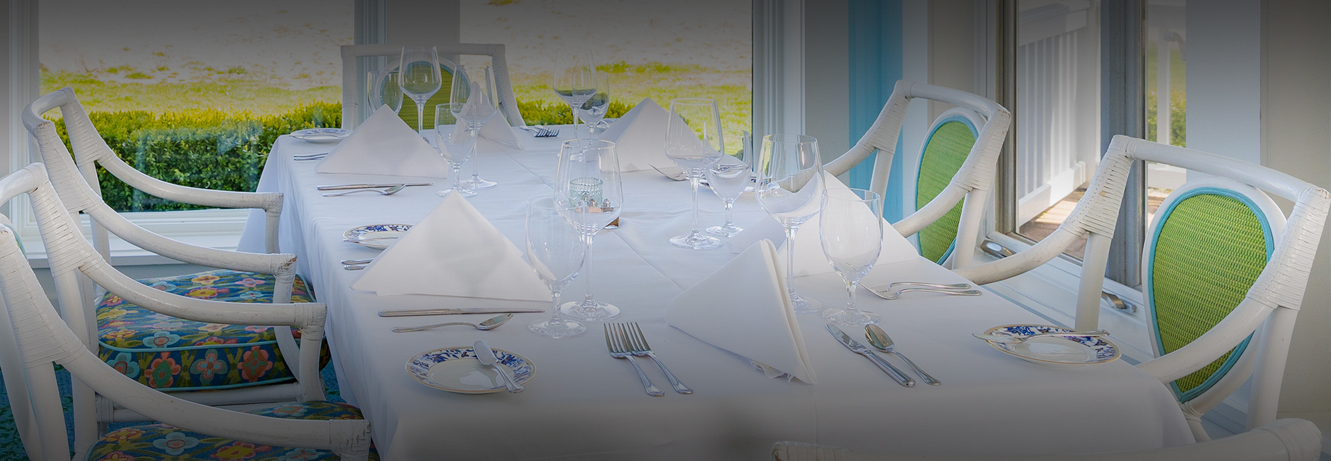 a table set for a dinner party