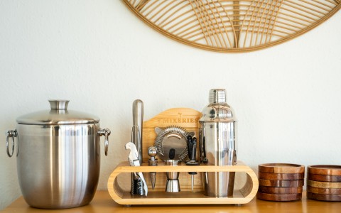 a bar tools on a counter
