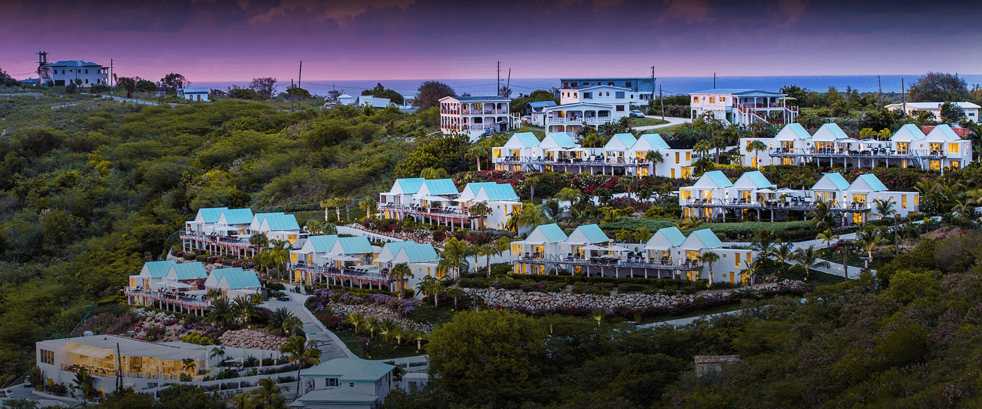a group of houses on a hill