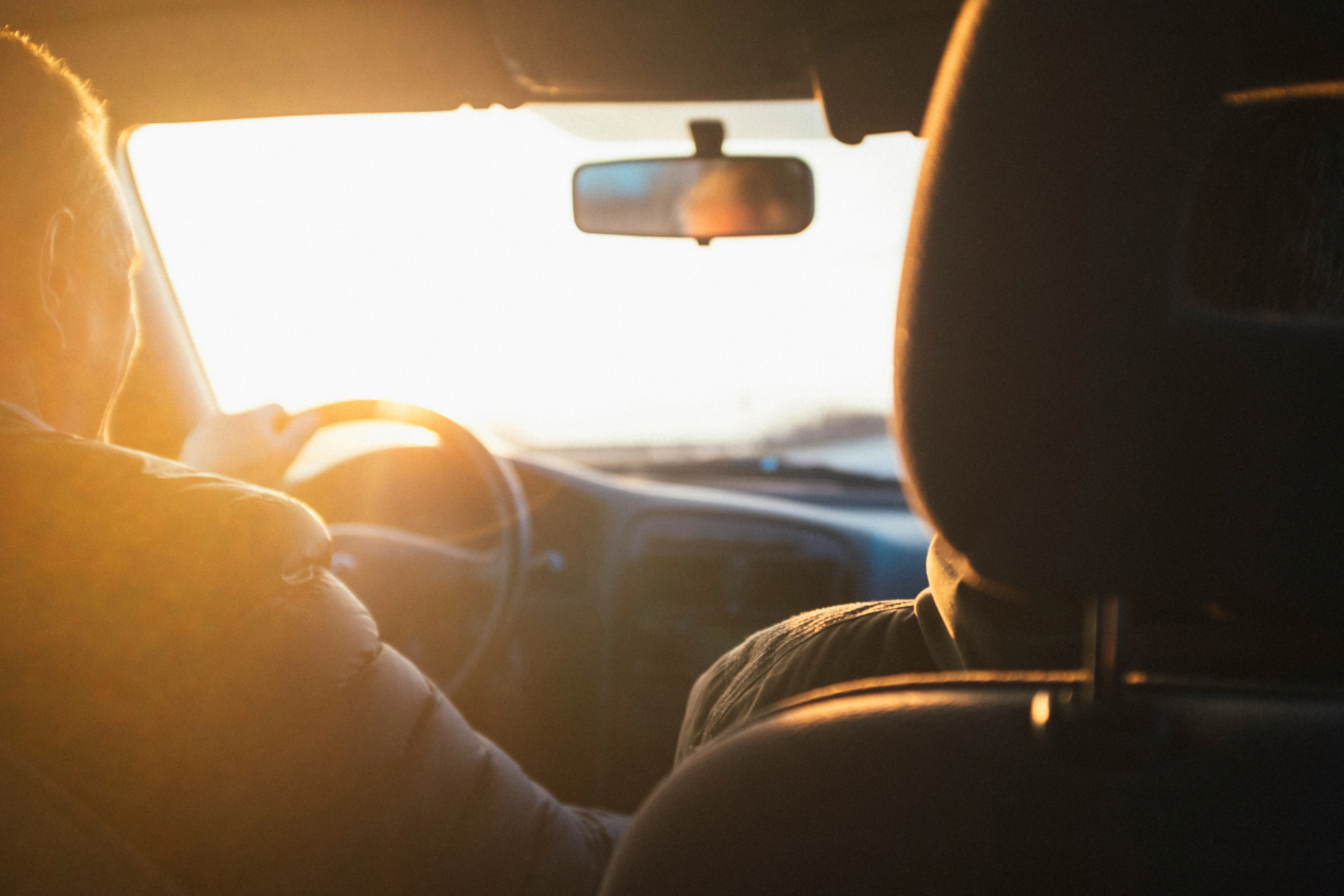 a person driving a car