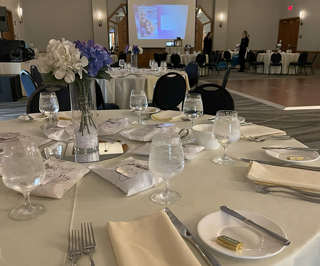 a table set for a formal event