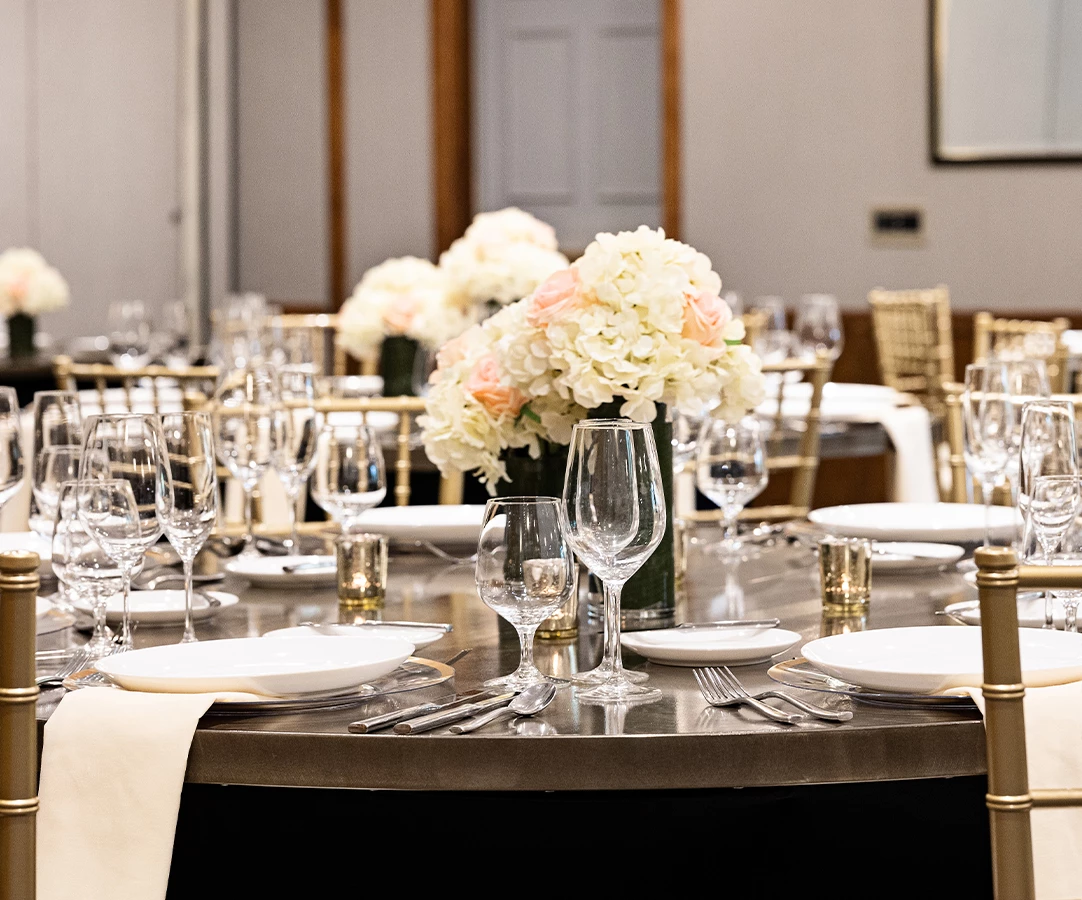 a table set for a dinner party