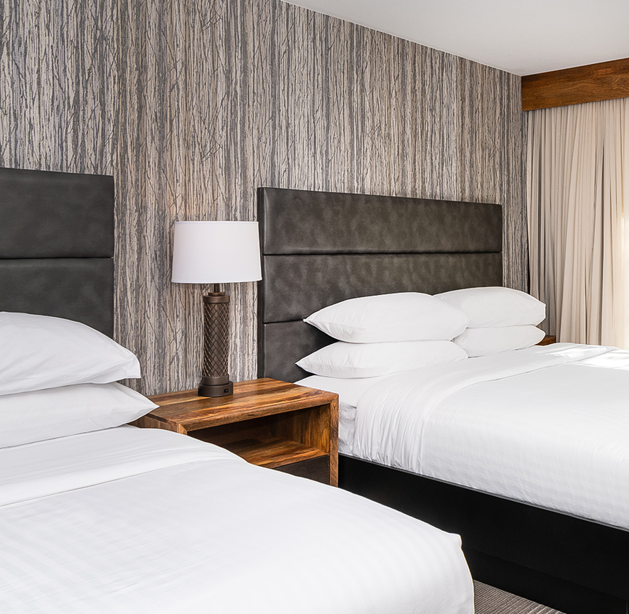 a room with two beds