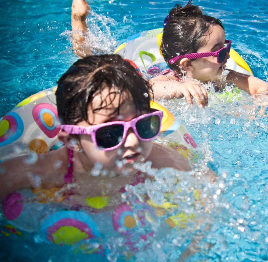 Children enjoying a fun summer day in the swimming pool at Cherry Valley Hotel