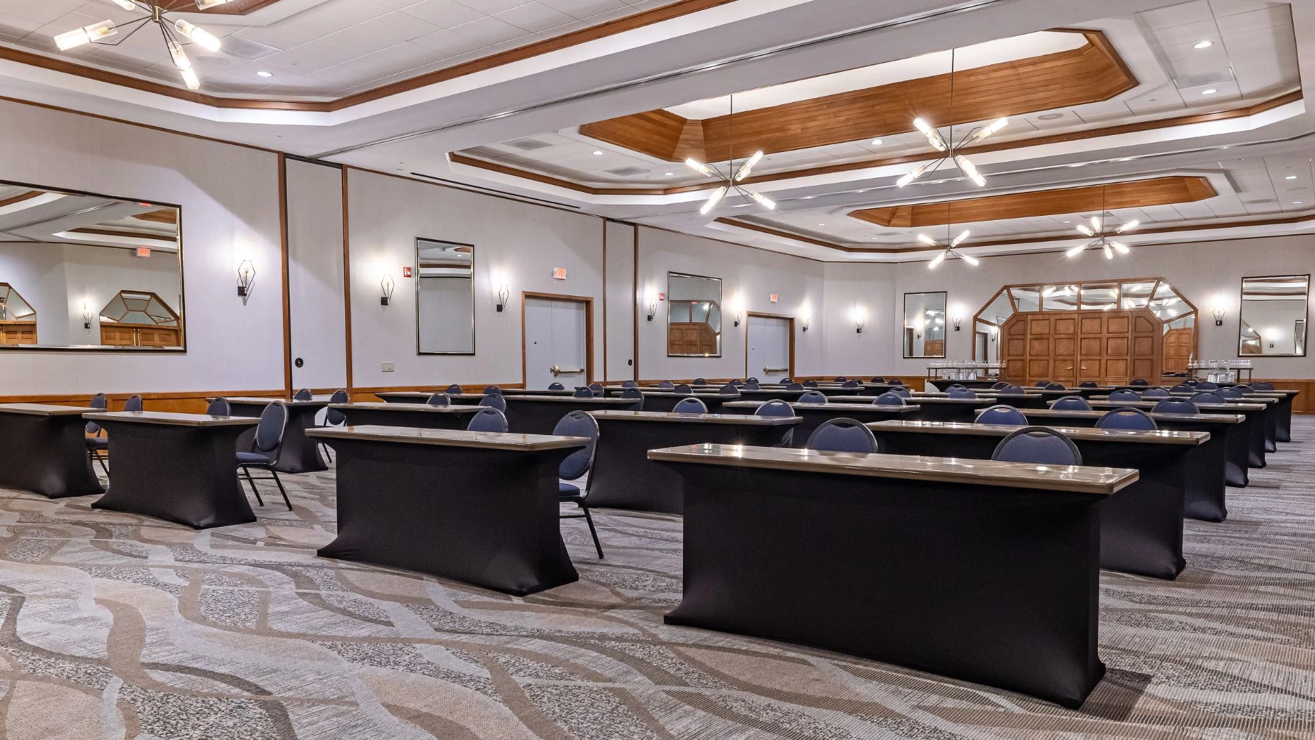 Cherry Valley Hotel ballroom with classroom  tables