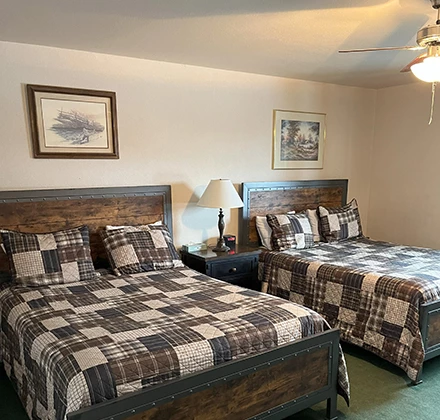 two beds in a room