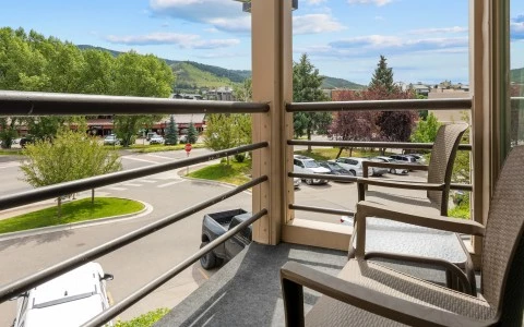 a view from a balcony of a building