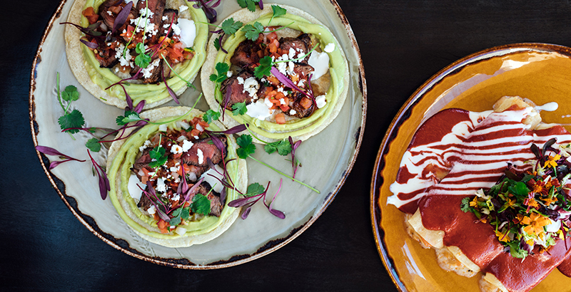 a variety of appetizers