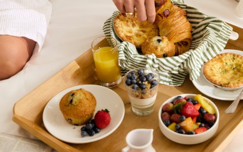 a tray with food on it main