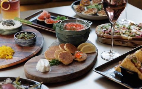 a table with food on it main
