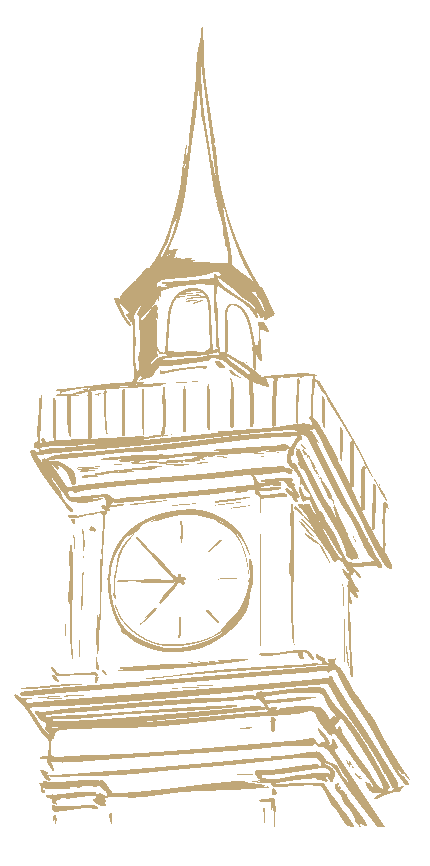 a clock tower with a steeple