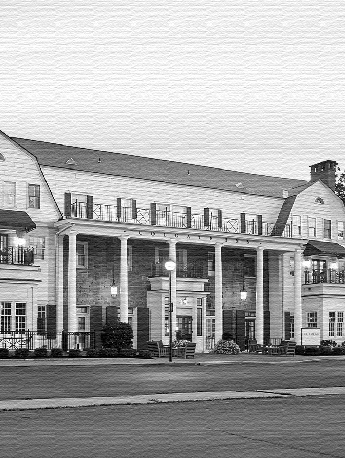 a large building with columns