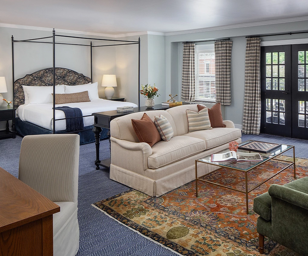 a room with a bed and a couch