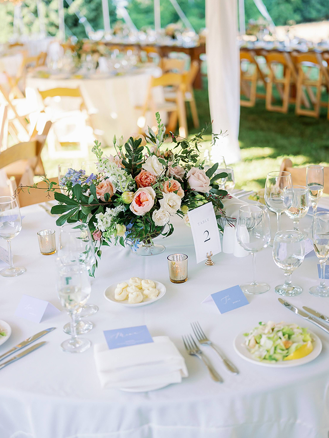 a table set for a wedding reception