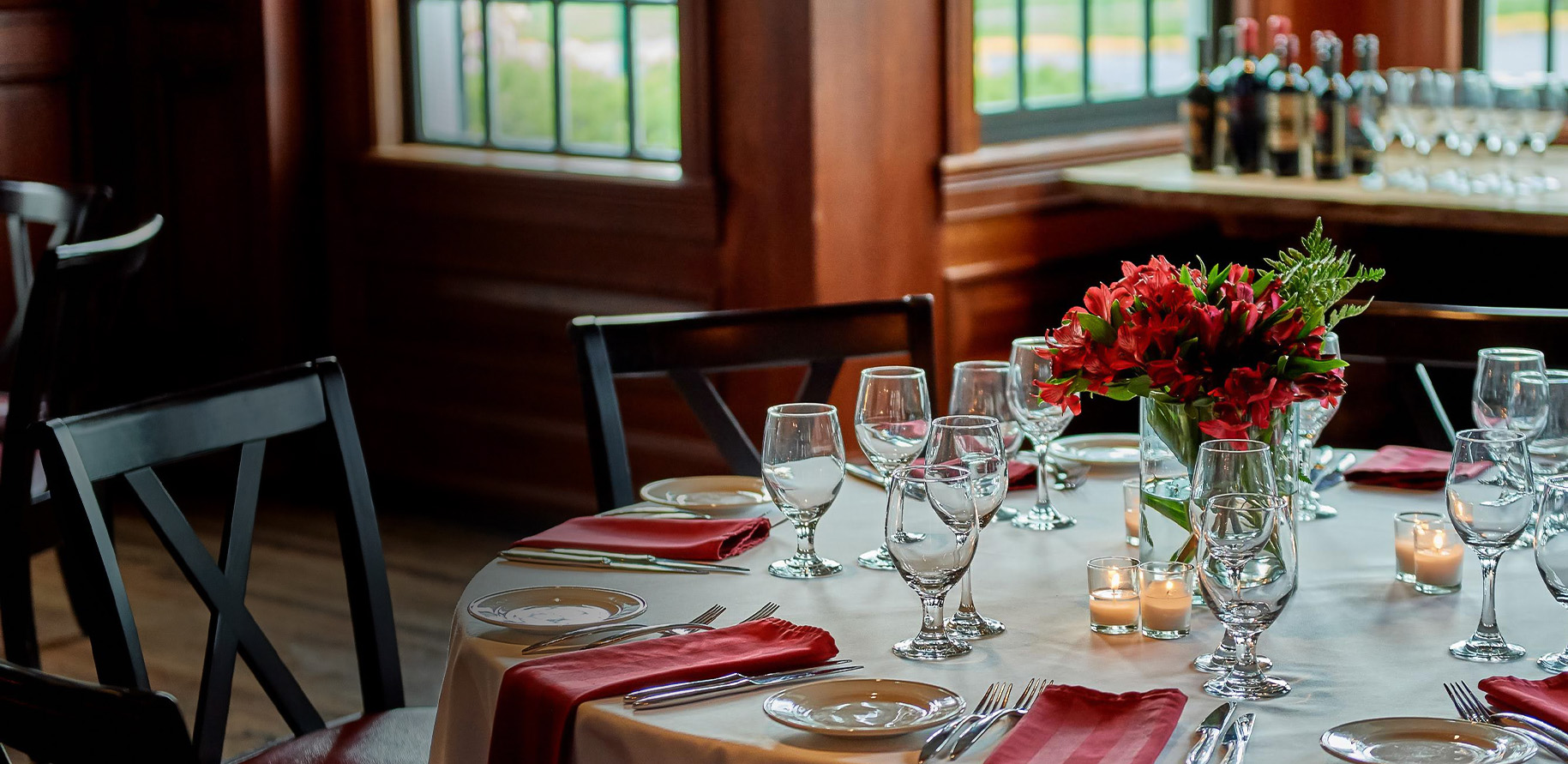 a table set for a dinner party