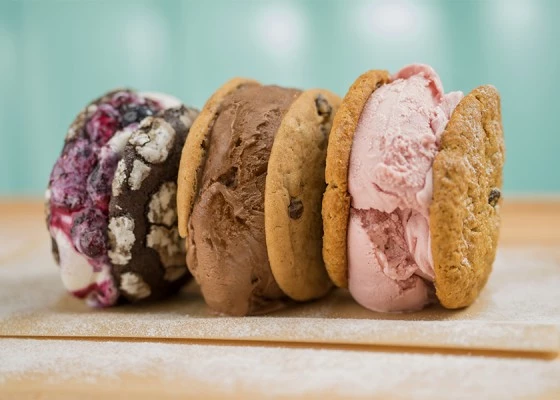 a group of ice cream sandwiches