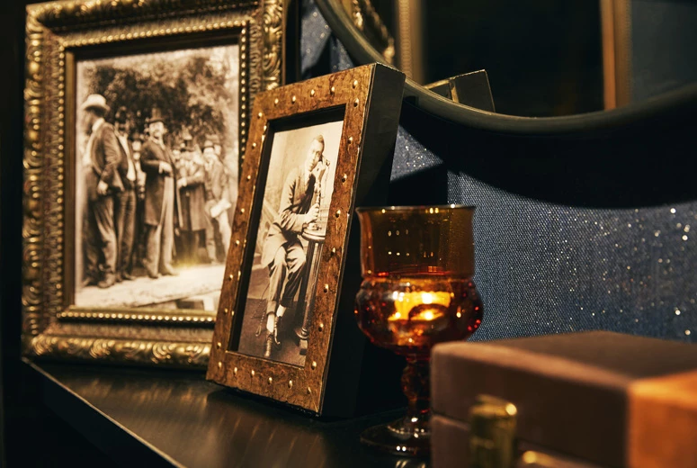 photo frames on table