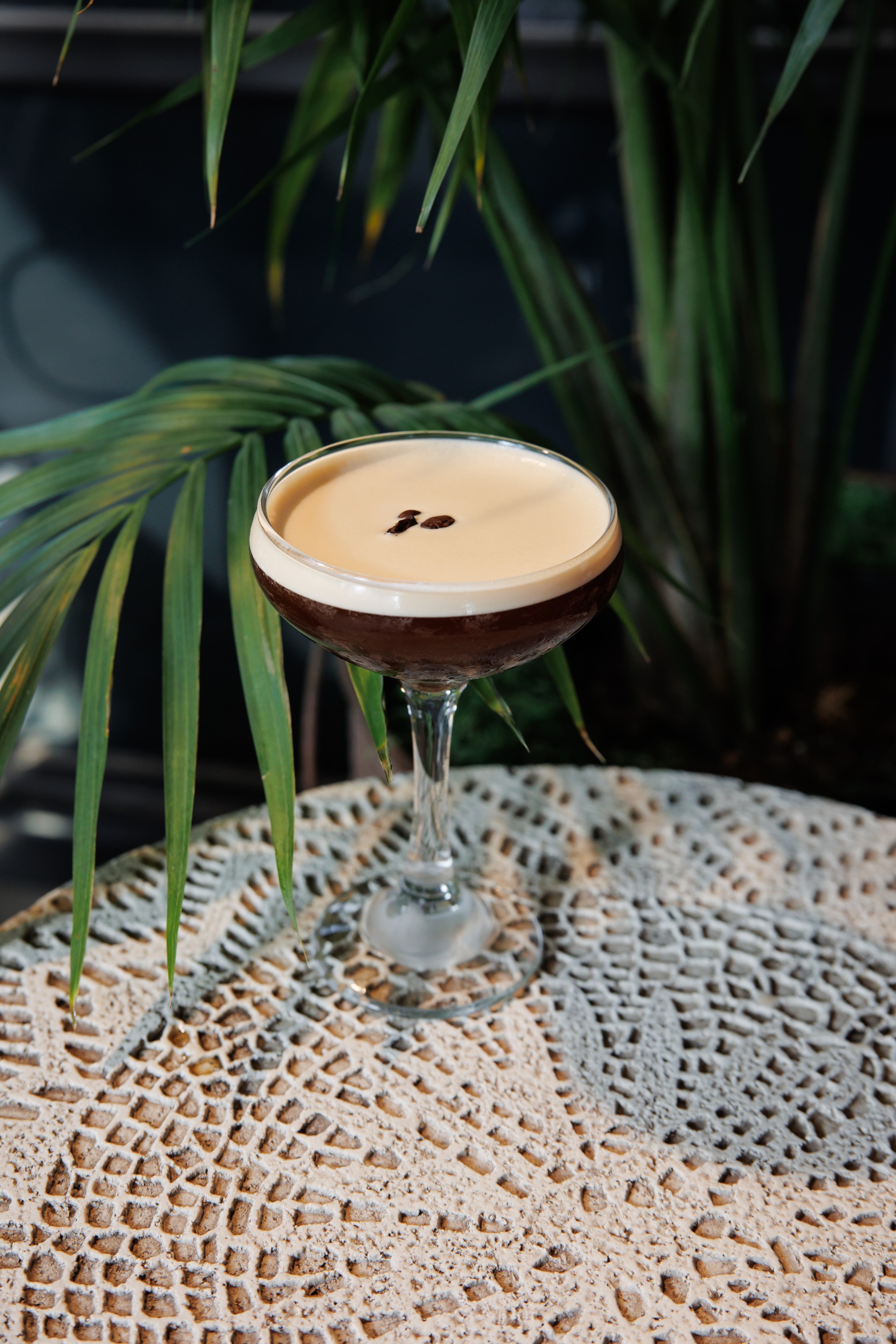 a drink in a glass