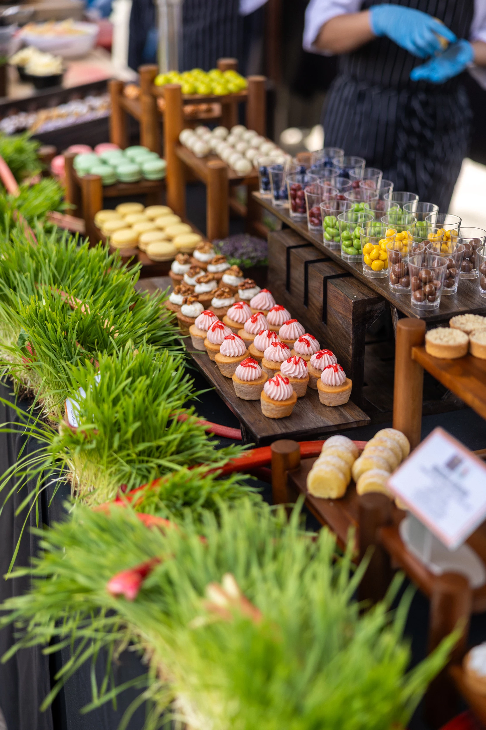 a table with food on it