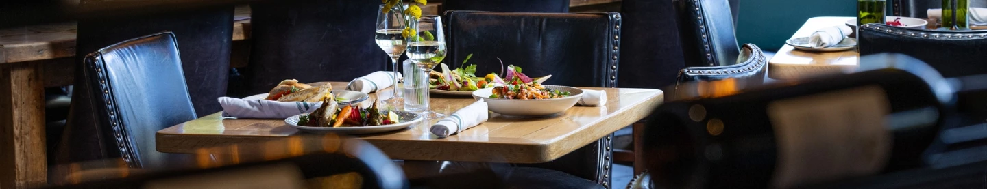 a table with food on it