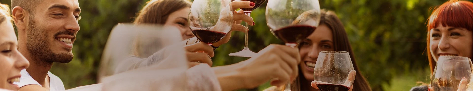 group of people toasting wine