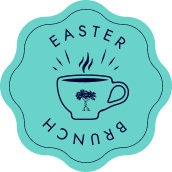 a blue and black logo