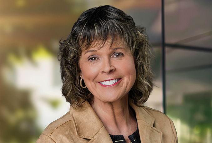 a woman smiling at camera