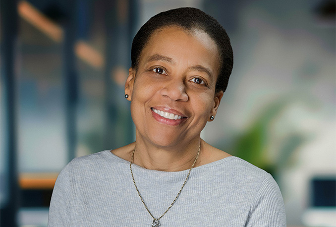 a woman smiling at the camera