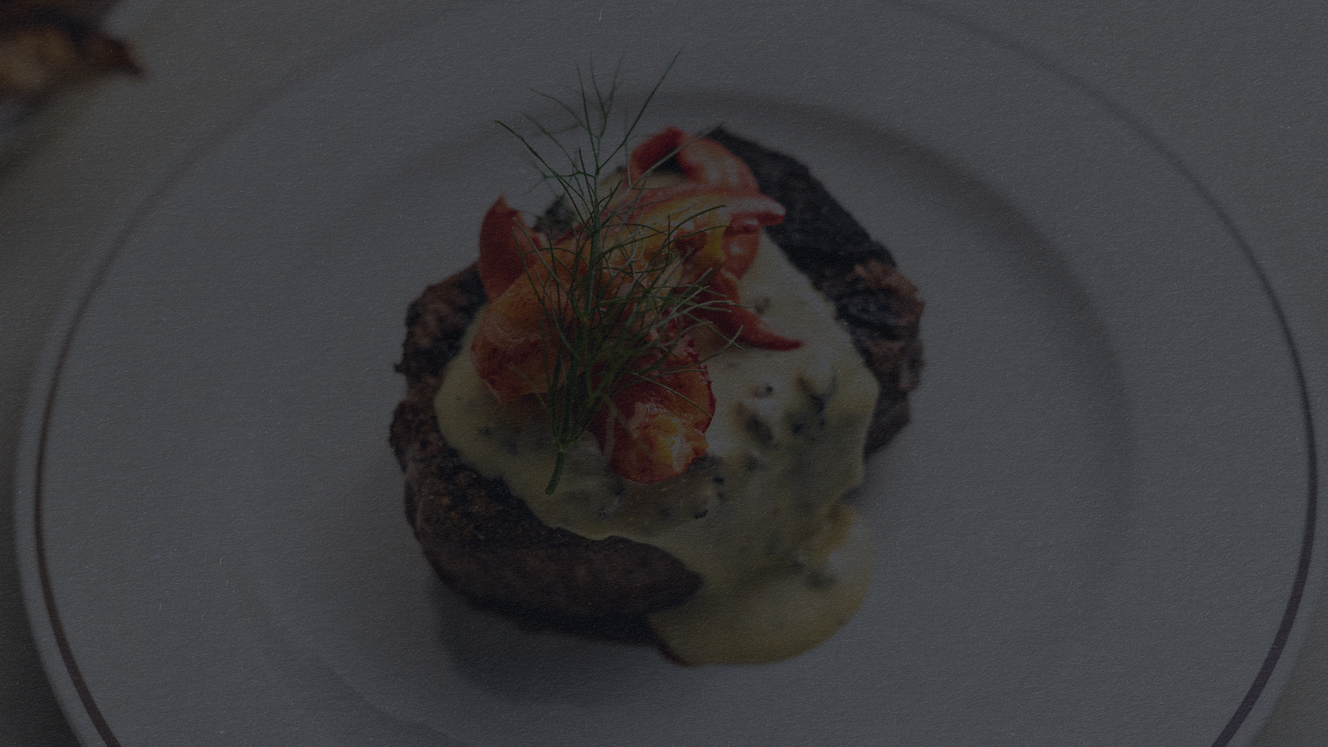 a plate of food on a white plate