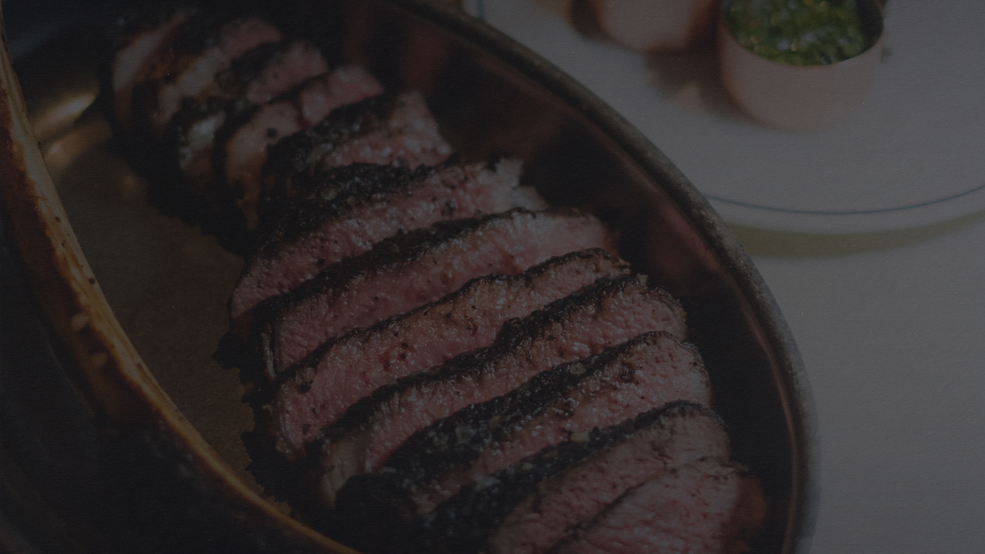 a plate of meat on a table