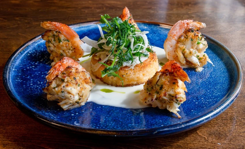 a plate of food on a table