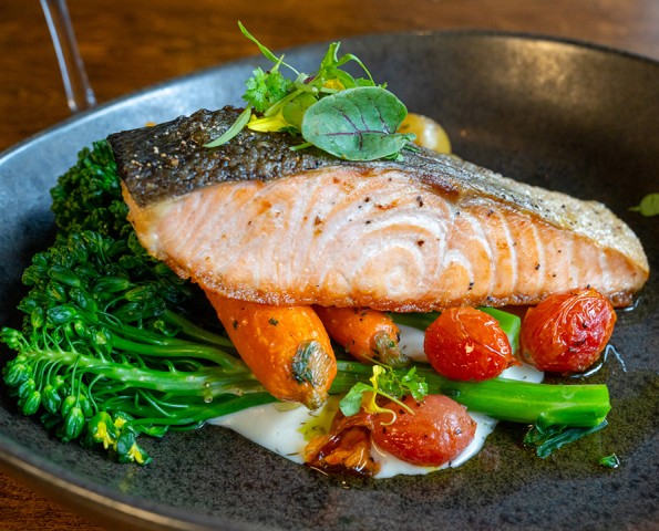 a plate of food on a table