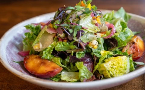 a salad on a plate