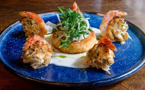 a plate of food on a table