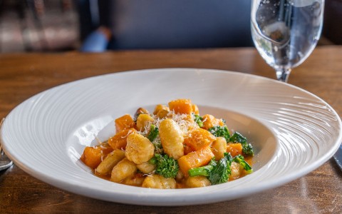 a plate of food on a table