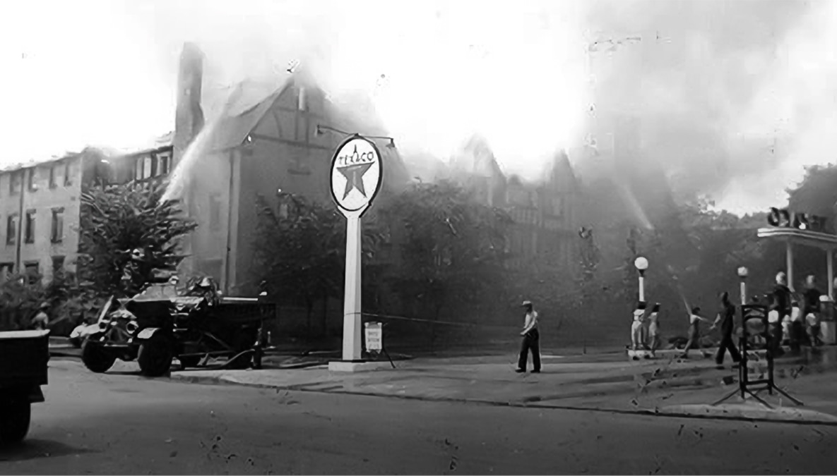 a sign on the street