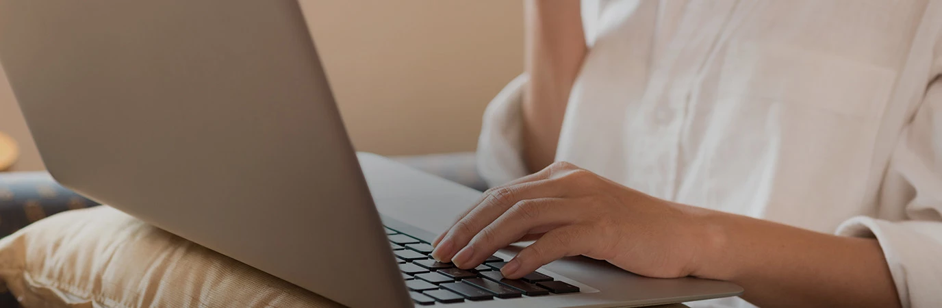 A person on their laptop