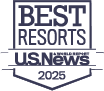 a white and blue logo