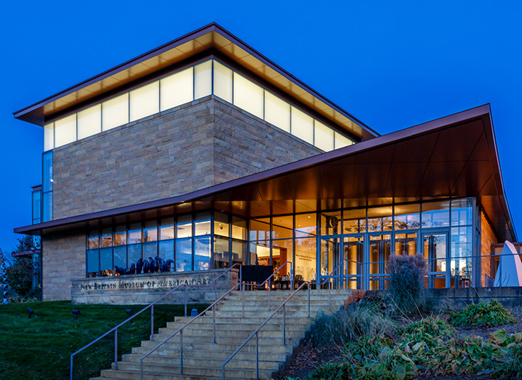 a building with a glass front