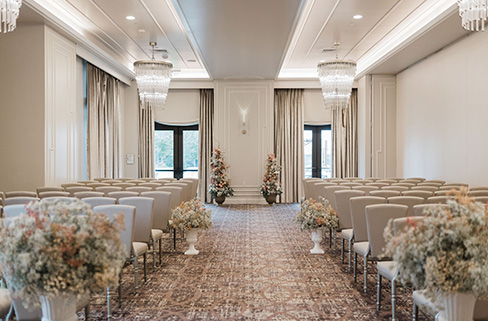 Wedding ceremony room