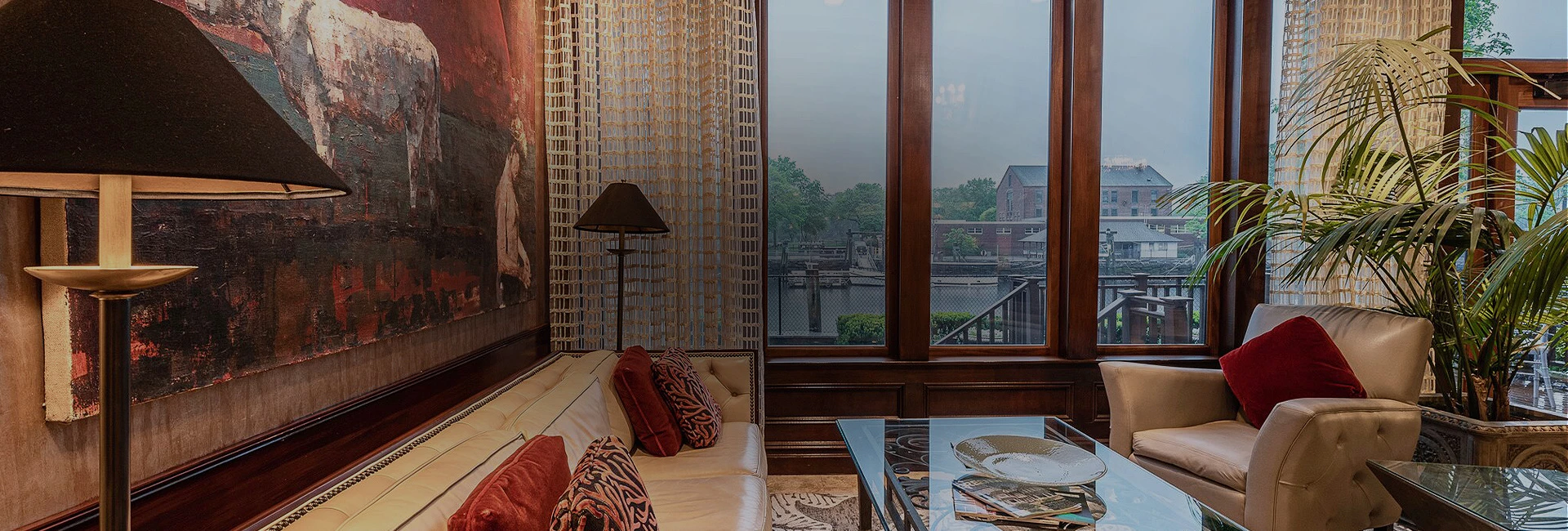 Lobby area with window view