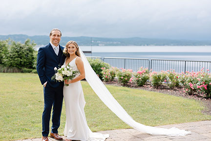 a man and woman posing for a picture