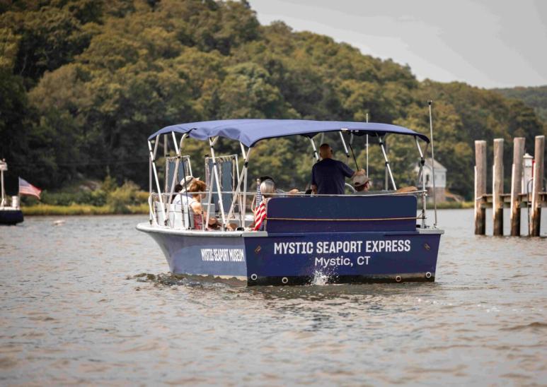 a boat with people on it