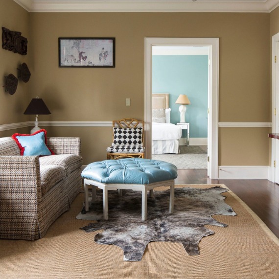 a living room with a couch and a coffee table