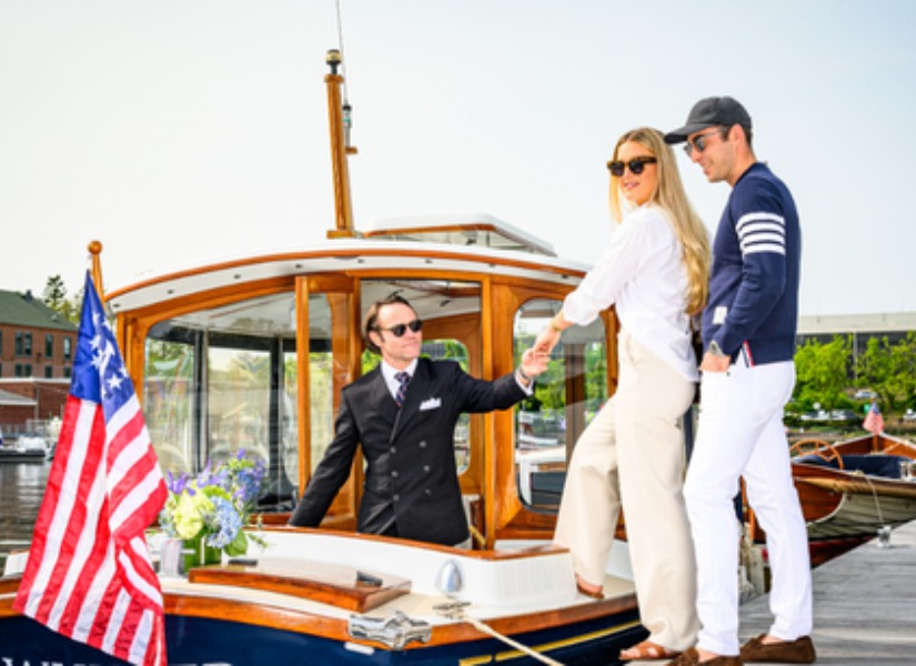 a group of people on a boat