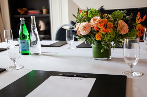 a bouquet of flowers on a table