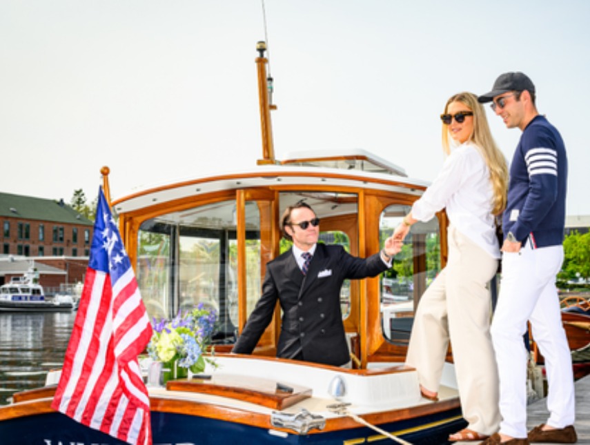 a group of people on a boat