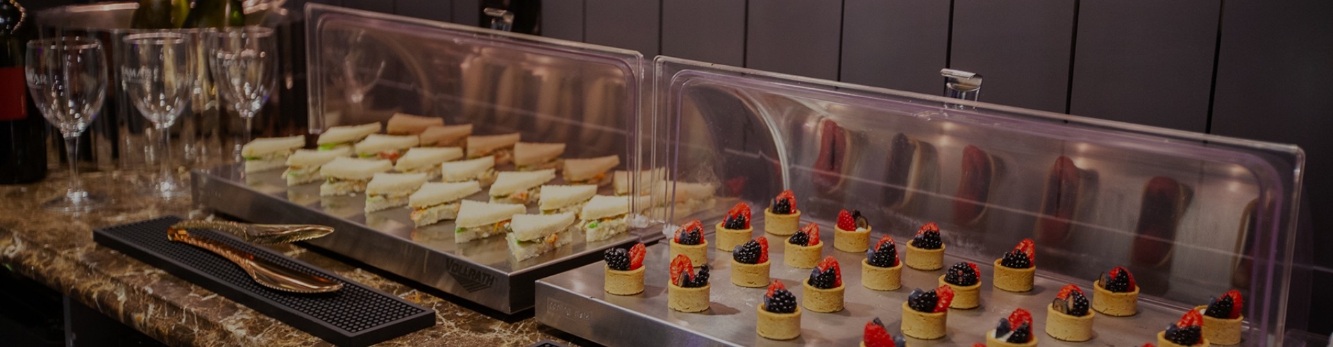 a tray of food on a counter