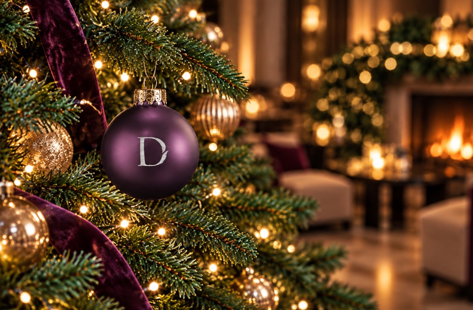 a christmas tree with lights and ornaments